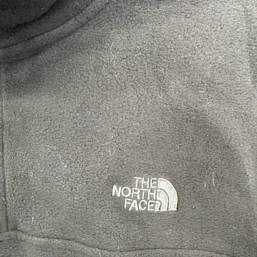 Men's The North Face Black Quarter Zip Fleece Pullover Size Small EUC